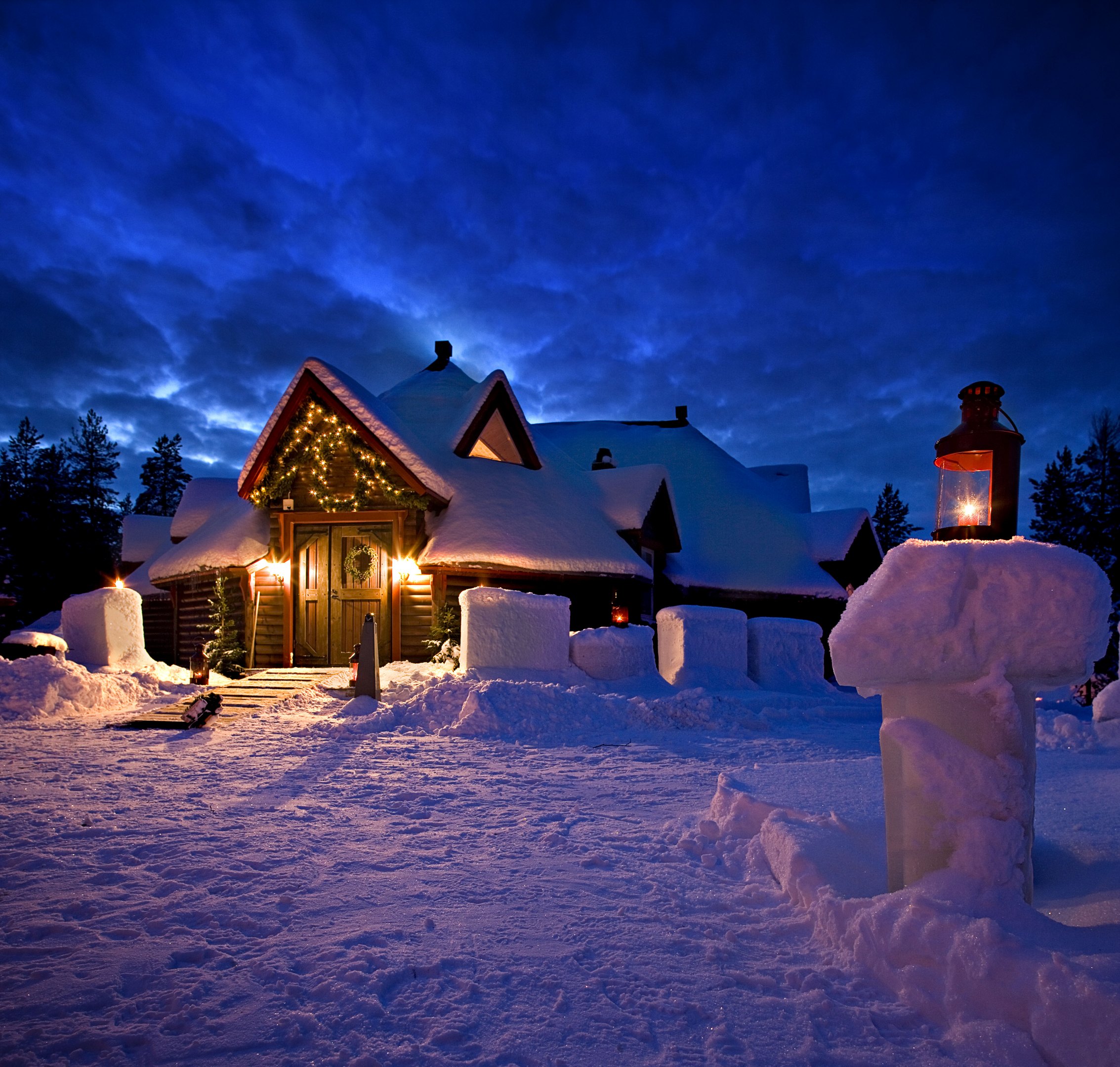 Isotokka Restaurant Santa Claus Secret Forest Joulukka Winter outdoor view